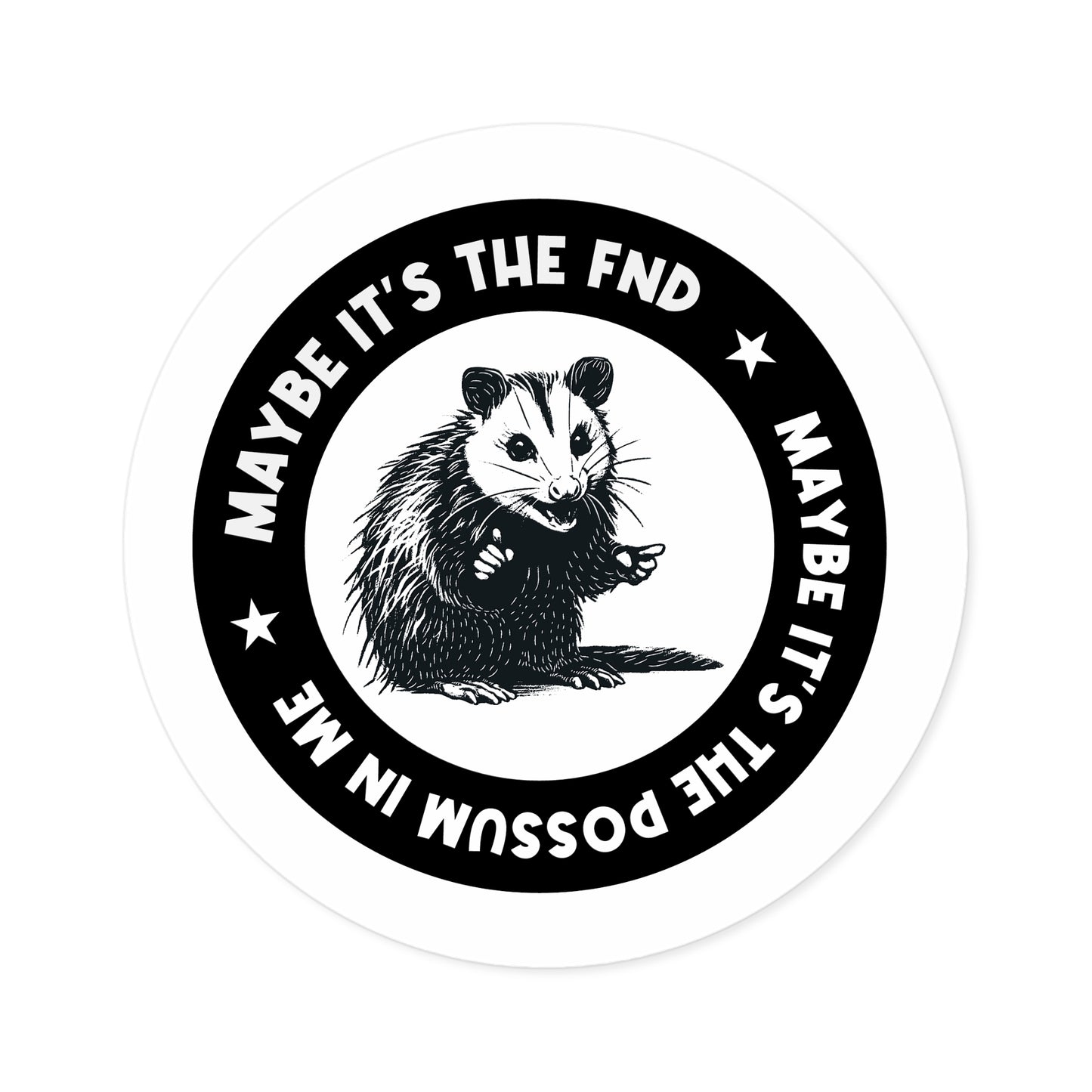 FND Possum Sticker